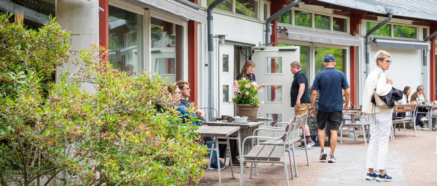 Entré till restaurangen i Botaniska